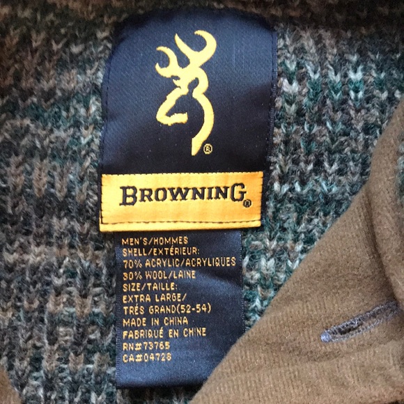 Mens Browning Full Curl Wool Sweater 